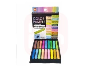 Giz de Cera 18 Cores Pastel Seco
