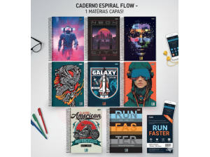 Caderno Espiral 1 Matéria - Jandaia